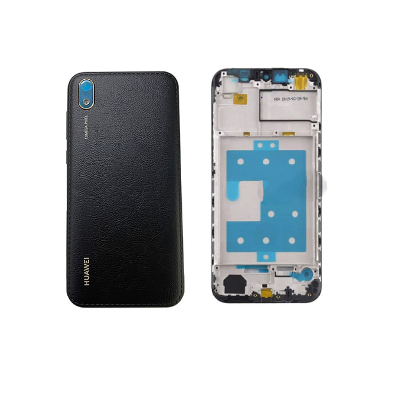 Carcasa LCD de 5,71 pulgadas para Huawei Y5 , marco frontal y medio, soporte + cubierta trasera de batería, AMN-LX9 LX1 LX2 LX3