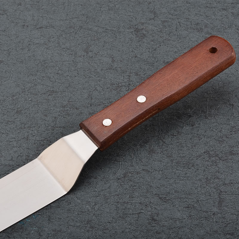 Upspirit Verschillende maten Cake Icing Spatel Rvs Blade Houten Handvat Straight Spatel Voor Batter Taart Boter Huis & Keuken