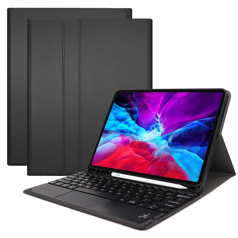 Rękaw ochronny klawiatura Bluetooth Teclado Touchpad dla iPad 9.7(2017/2018) Air2/Pro9.7 klawiatura bezprzewodowa iPad Teclado: Touchpad Black