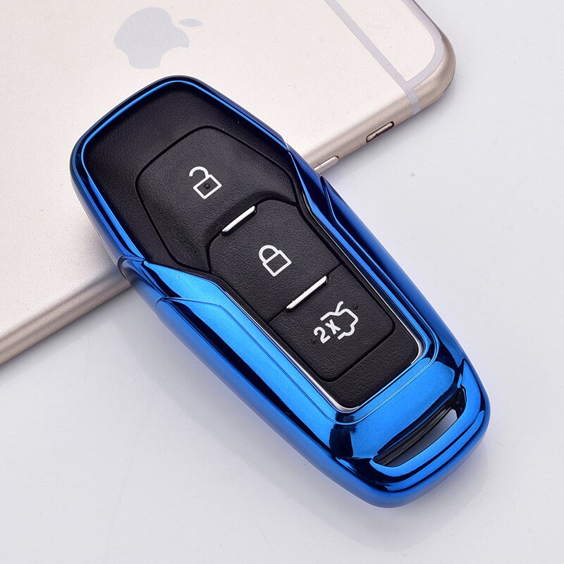 Tpu auto älykäs kauko-avainkotelo auto suojaava avain kuori kuori kansi ford edge mondeo mustang ford keys avaimenperä