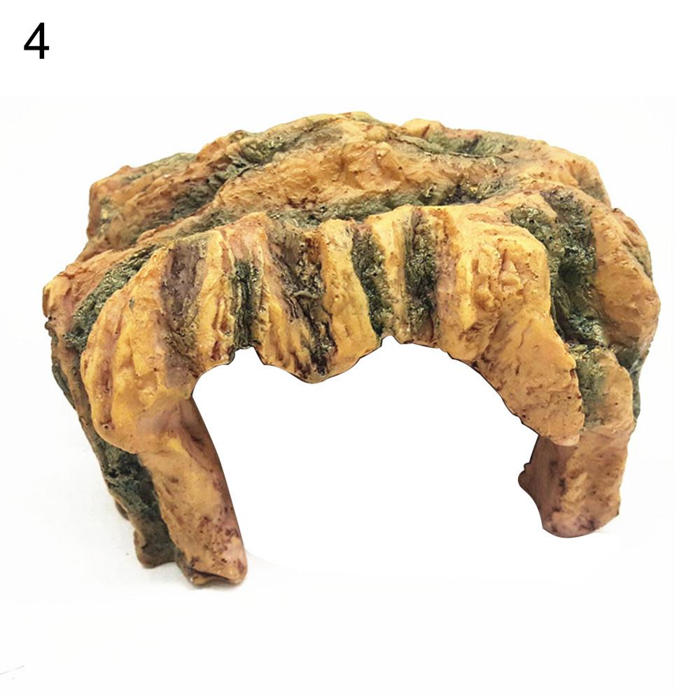 Pet Products Aquarium Decor Cute Pet Turtle Climbing Hill Roof Terrace Floating Island Aquarium Turtle Hide Cave Tree Holes: 4