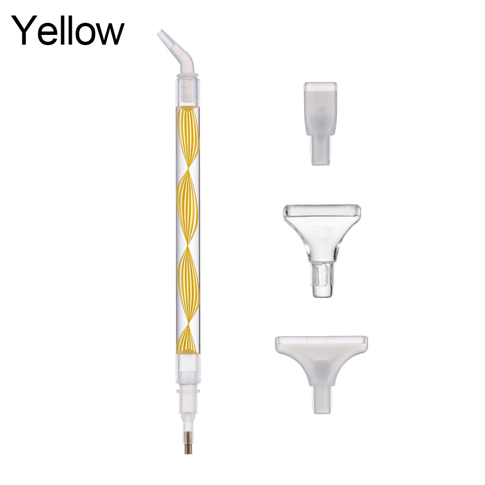 Spiral Flower Resin Point Drill Pens 5D Diamond Painting Pen Cross Stitch Embroidery DIY Craft Art Sewing Accessories: yellow