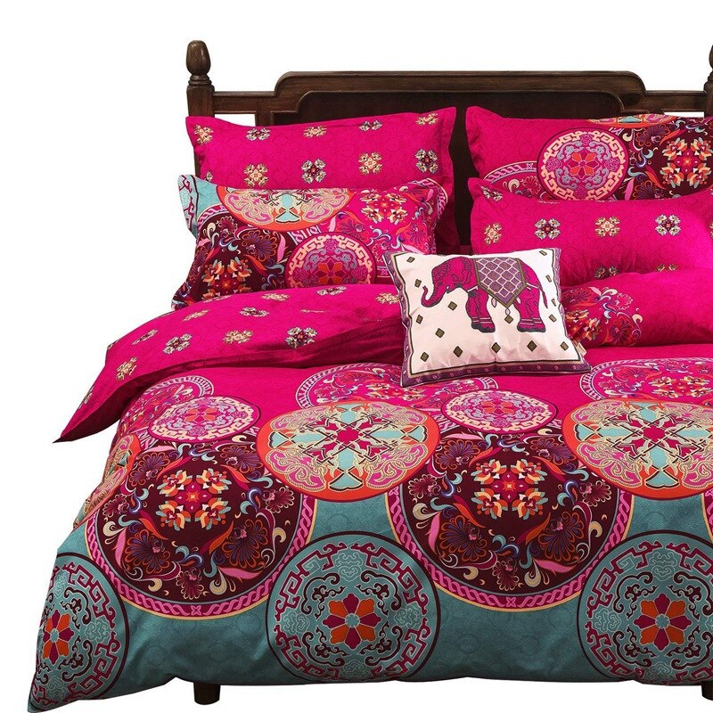 Bohemian beddengoed quilt quilt bohemian exotisch patroon quilt bed vierdelige kussensloop