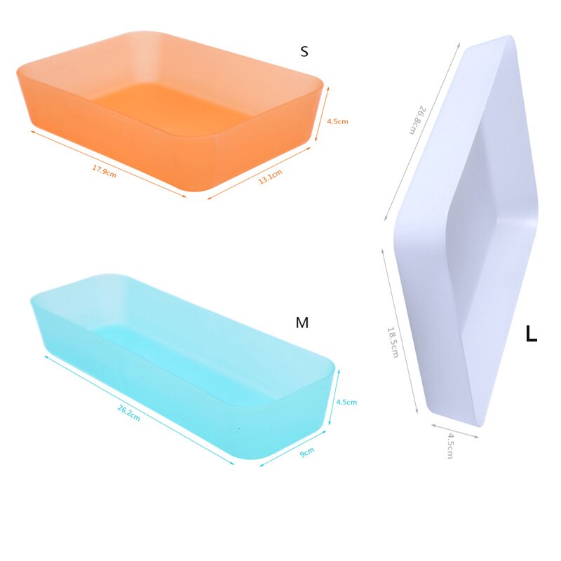 Desk Storage Drawer Divider Bathroom Kitchen Organizer Plastic Box Office Home Jewelry Makeup Organization Grocery Storage Tray
