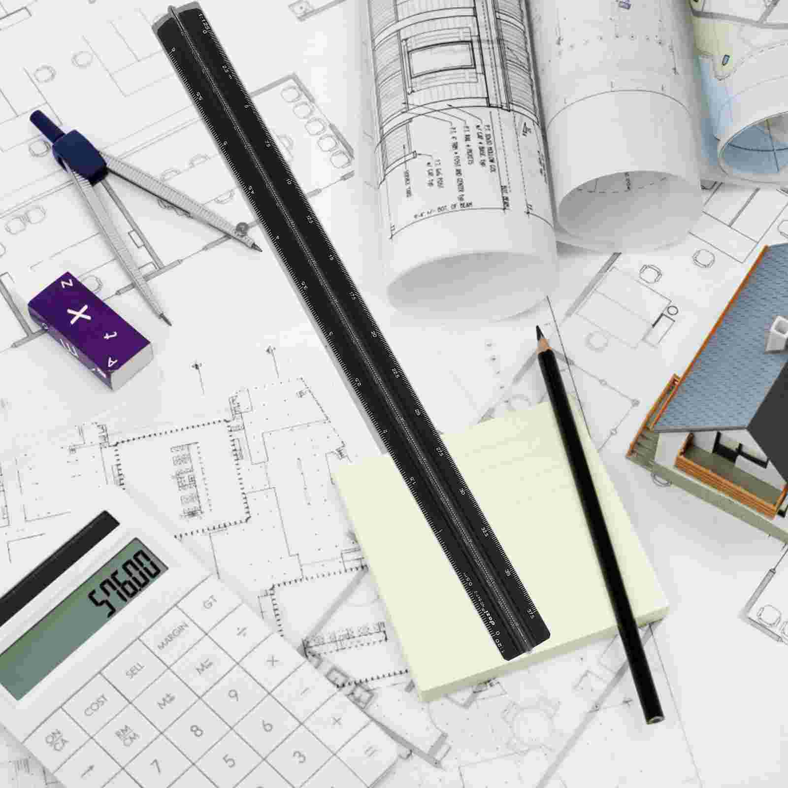 Aluminium Alloy Measuring Ruler Drawing Ruler Students Ruler for School