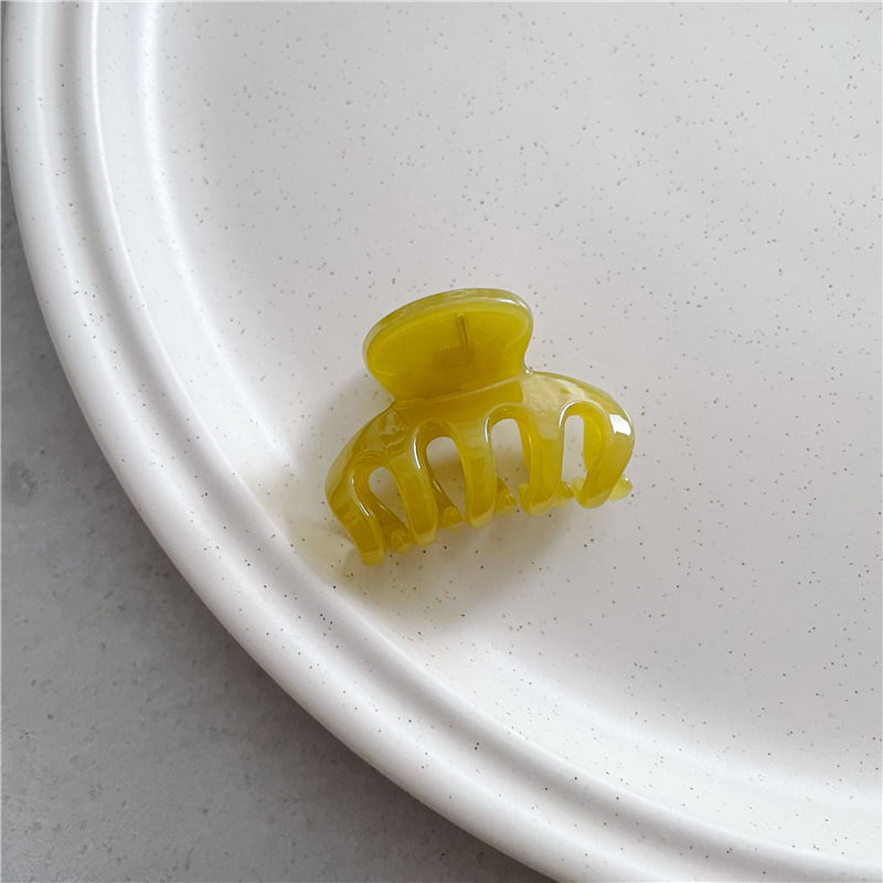 Pinza de pelo acrílica de color con textura de gelatina, flequillo lateral rectangular geométrico de tamaño pequeño, Pinza de agarre pequeña, accesorios para el cabello versión coreana