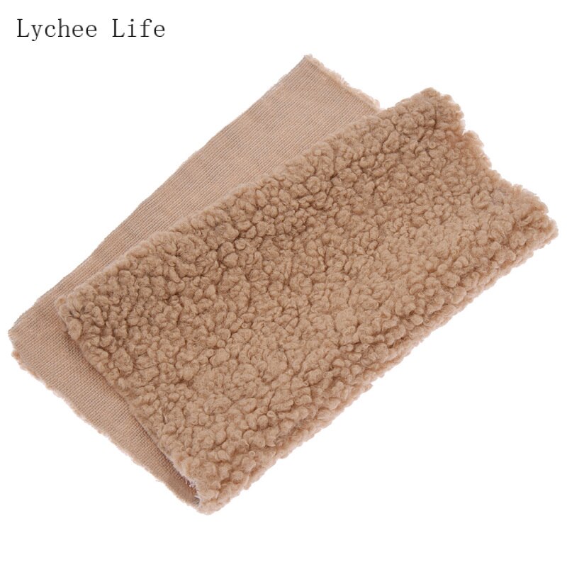 Lychee Life-tela de felpa de terciopelo y algodón A4, tejido suave y cálido para ropa de mascotas, forro de guante, tela de lana de cordero engrosada, costura Diy