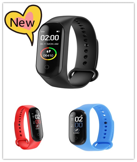 M4 Smart Bracelet Watch Step Counting Blood Pressure Heart Rate Health Monitoring Waterproof Sports Bracelet Men Women Watch