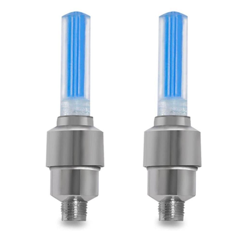 1 Pair Bicycle Valve Lights Mountain Bike Valve Lights Like Bike Valve Glow Stick Ultralight Wheels Mountain Type Cap Road R9D6: Blue