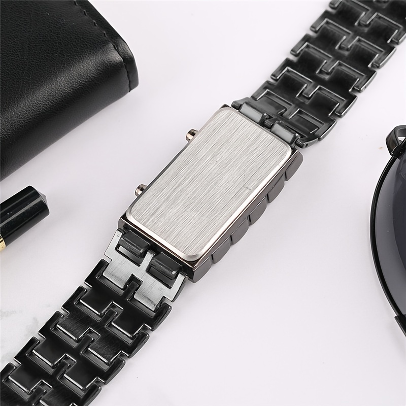 Affichage LED montre électronique nouveauté rouge bleu LED lave montre-bracelet numérique pour femmes hommes