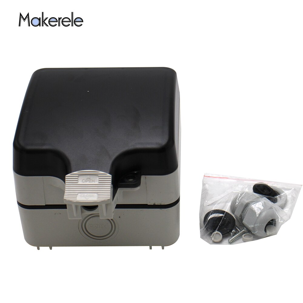 IP66 3/5 Gaten multifunctionele Universele Waterdichte Outdoor Stopcontact Met 2USB Poorten 10A Stopcontact Geaard