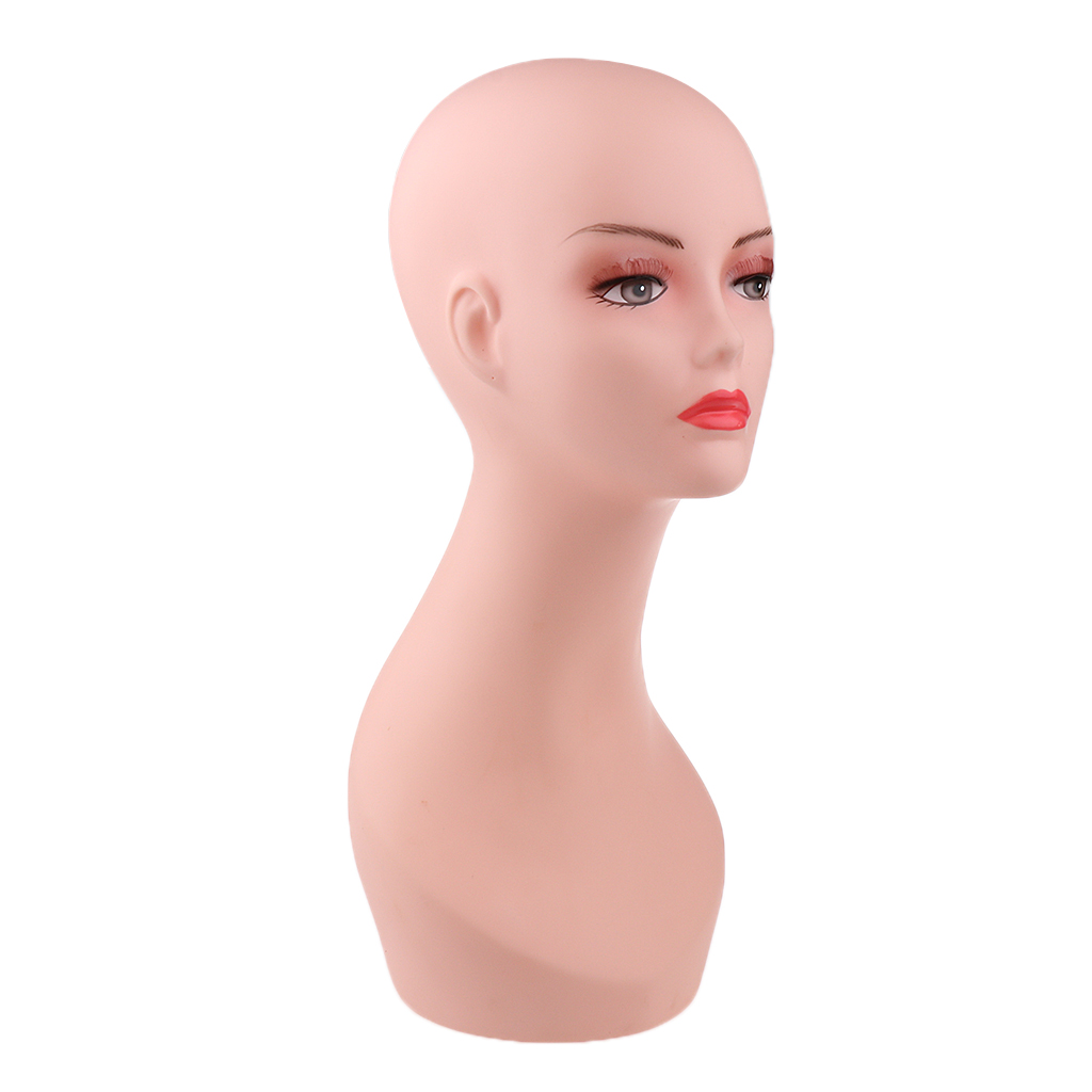 Female Mannequin Head PVC Manikin Head For Wig Making Bust Wig Glasses Hat Display Stand Model Makeup Practice