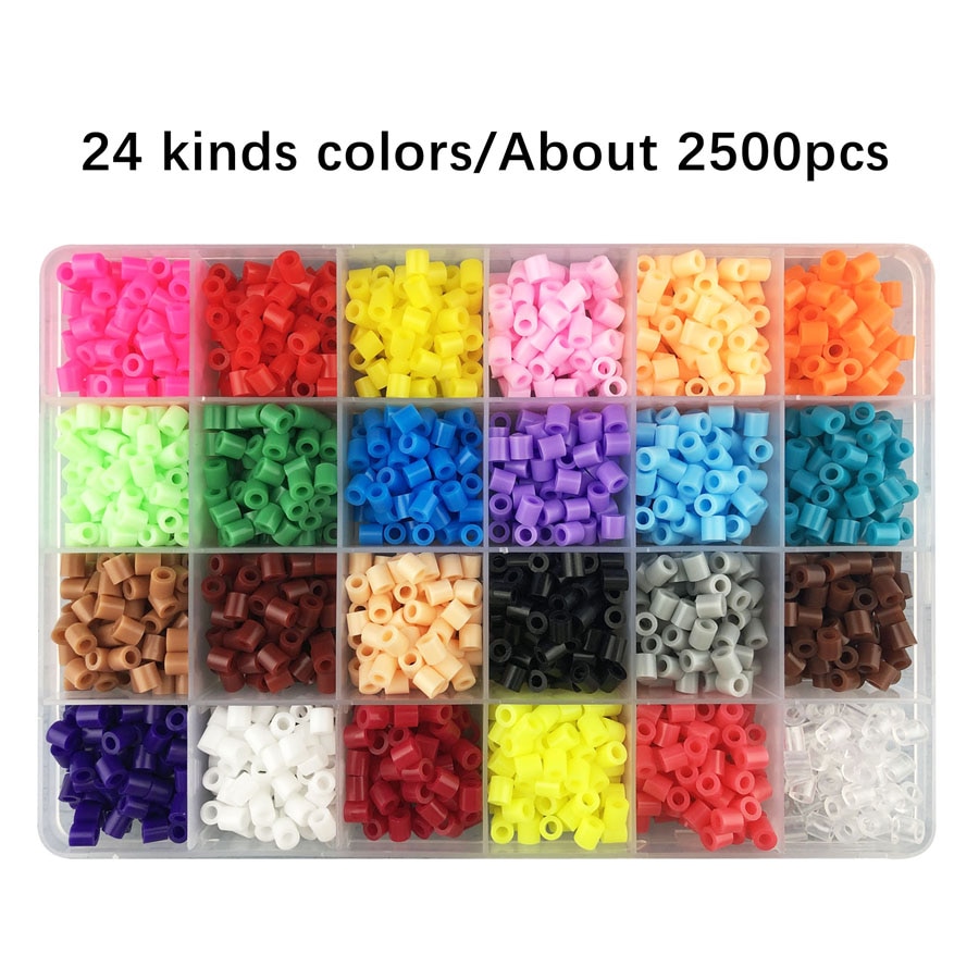 24 Colors about 2500cs 5mm Hama beads Education PUPUKOU Beads 100% Guarantee perler Fuse beads diy toy