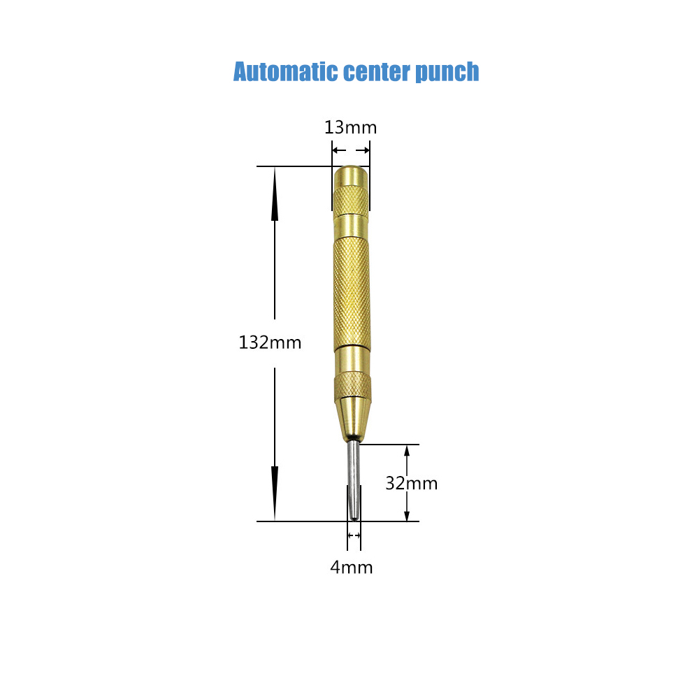DIZAINLIFE HSS Cobalt Twist Step Drill Bit Set Cone Pagoda Shape Wood Metal Hole Cutter Drilling Titanium Coated Core Drill Bit: Center Punch