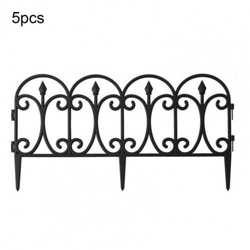 Hollow Yard Fence Easy to Install Plastic Courtyard Indoor Fencing Patio Edging Flower Panel DIY Picket Fencing for Garden: Default Title