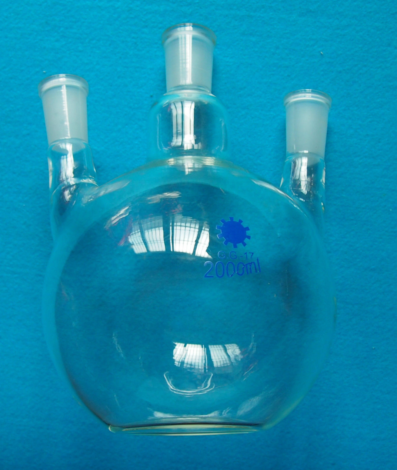 2000ml,24/40,3-Neck,Flat Bottom Glass Flask,2L,Three Necks,Laboratory Vessel