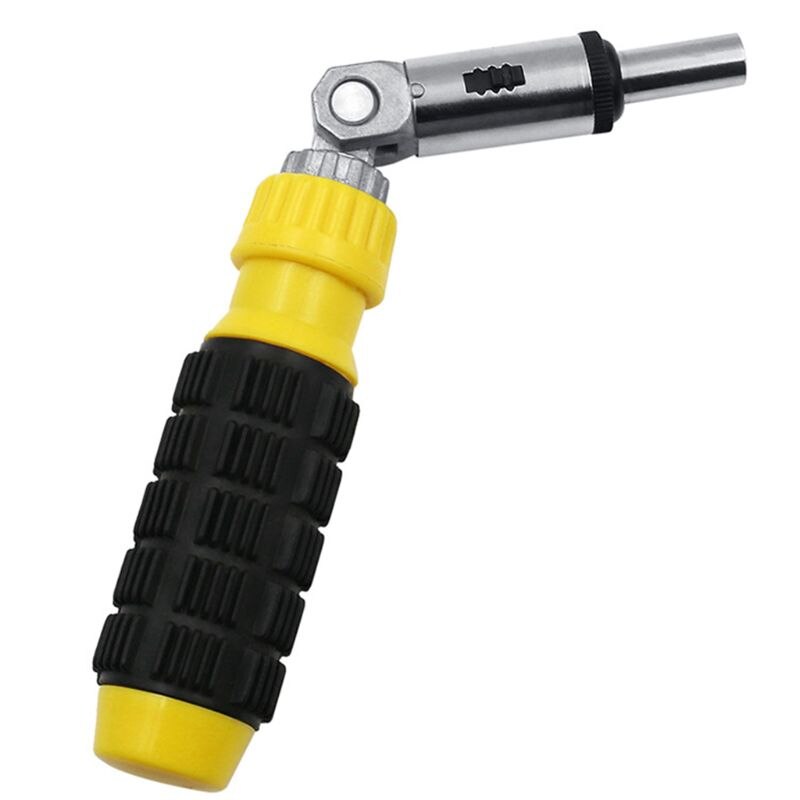 Destornillador de trinquete multifunción, llave ajustable de ángulo hexagonal interior de 0-180 grados
