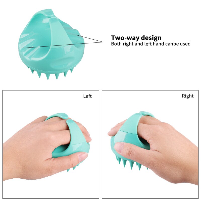 Shampoo Hair Washing Comb Shower Brush Bath Spa Massage Brush Bathroom Accessories Silicone Head Body Scalp Massage Brush Comb