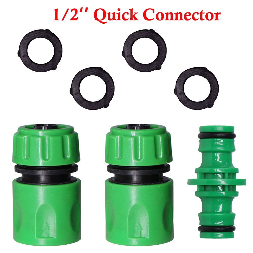 Garden Watering Hose Fitting ABS Quick Connector 1/2" End Double Male Hose Coupling Joint Adapter Extender for 16mm Tubing Pipe: F