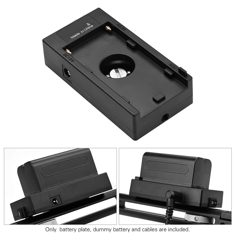 NP-F970 płytka robić baterii uchwyt adaptera + kabel zasilający BMPCC robić kamery 4K/6K