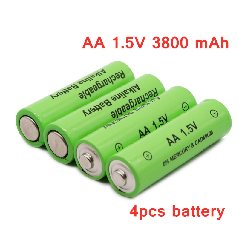 100% 1.5 V Aa Batterij 3800 Mah Oplaadbare Batterij Ni-Mh 1.5 V Aa Batterij Voor Klokken, Muizen, computers, Speelgoed Zo Op