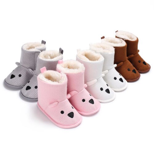 Beer Peuter Baby Jongens Meisjes Snowboots Brei Haak Crib Soft Sole Schoenen 0-18M