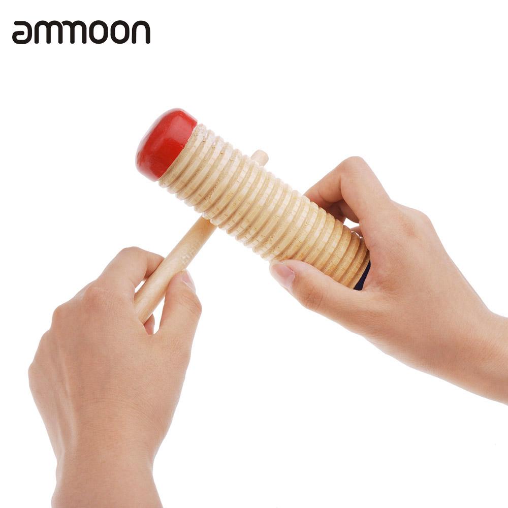 Juguete de educación musical temprana Guiro Shaker de madera para bebé chico instrumento de percusión infantil herramienta de ritmo Beats con mazo