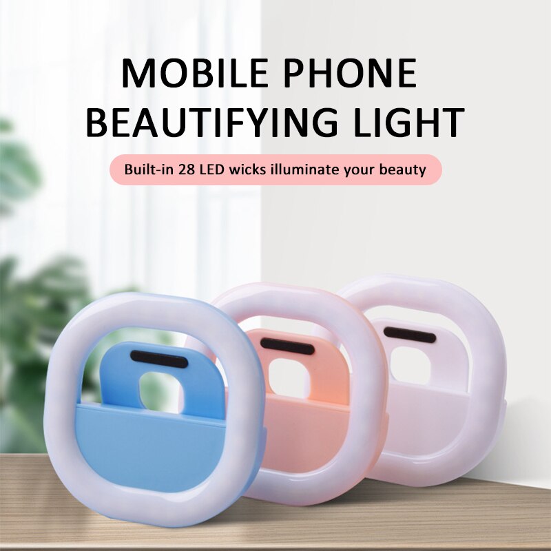 Mini Led Selfie Licht Telefoon Flash Light Led Camera Clip-On Mobiele Telefoon Selfie Ring Licht Licht Enhancing up Selfie Lamp