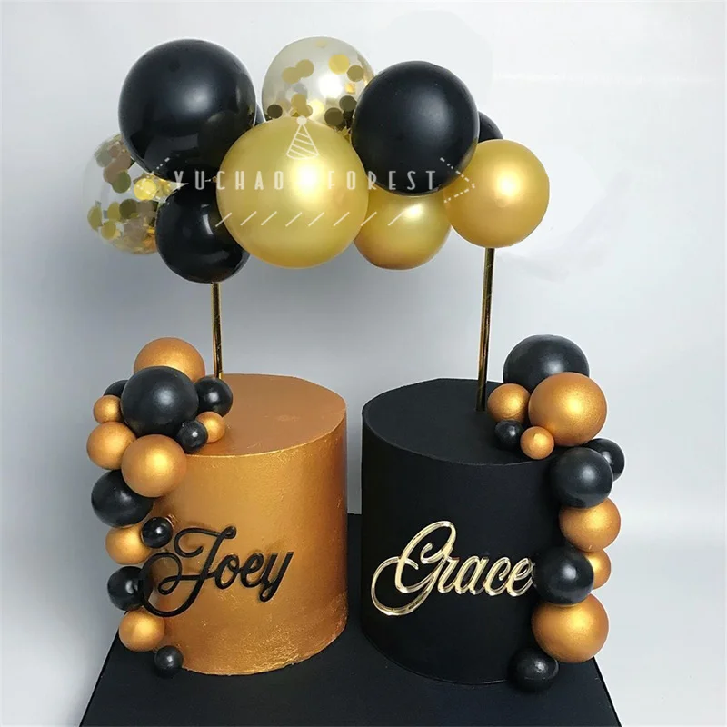 10 stks 5 Inch Ballon Cake Topper Metalen Confetti Ballen Cloud Vorm voor Verjaardag Baby Douche Bruiloft Decoratie DIY benodigdheden: Goud