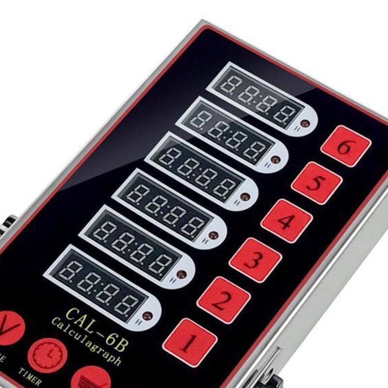 Minuteur De Cuisine Professionnel 6 Canaux En Acier Inoxydable - Écran LED, Programmable, Pour Restaurant, Food Truck, Boulangerie