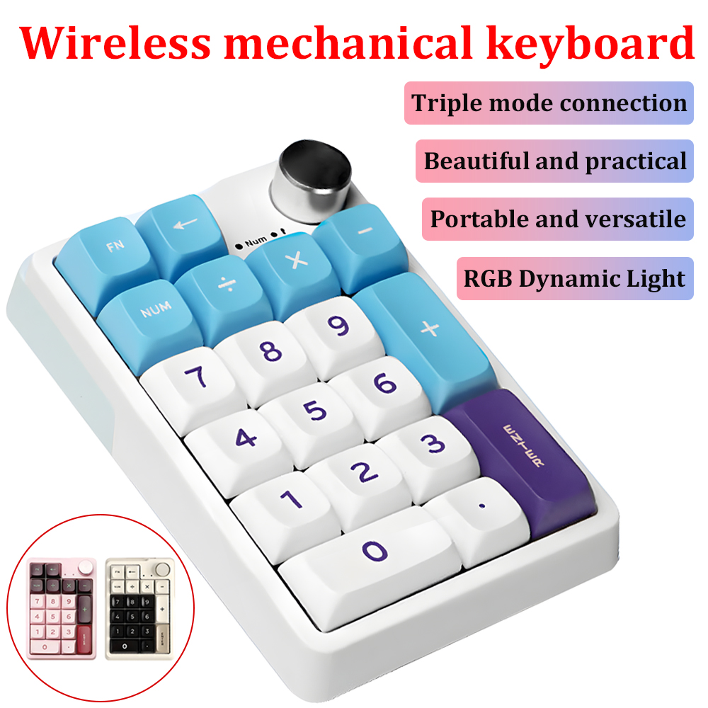 Toetsenbord Draadloos Numeriek Toetsenbord Programmering Aangepast Knop Toetsenbord Mini Knop Gaming Mechanische Hotswap Draagbaar Numeriek Toetsenbord