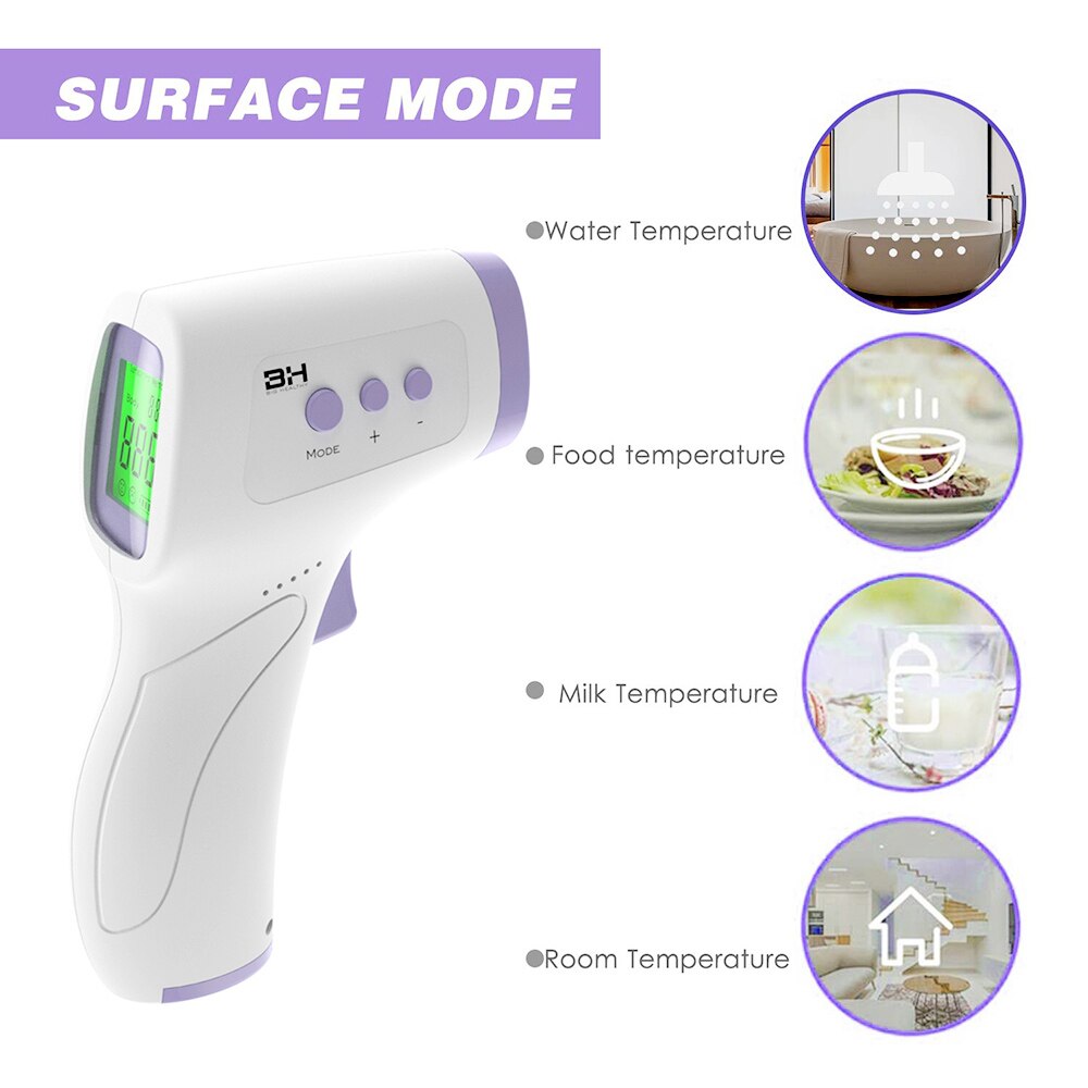 Nicht kontakt Digital Infrarot thermometer IR Hohe Präzision Stirn Temperatur LCD Digital für Baby & Erwachsene