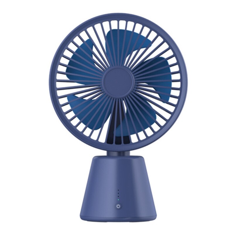 Portable Desktop Round Mini Air Cooler Fan Small Personal Cooling Tools for Home Office Outdoor Travel Summer Appliances: Blue