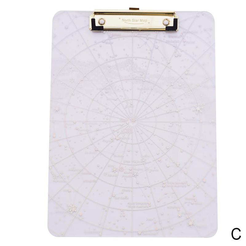 1 pc clips sterrenhemel  a4 klembord acryl map voorraadbestand kantoorbenodigdheden notitieblokken schoolschrift