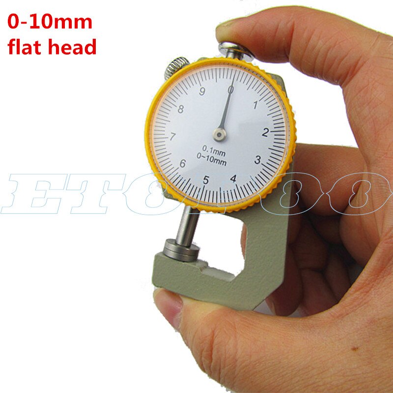 Medidor de espesor de cuadrante con punta curva 0-10mm/0-20mm para herramientas de medición de calibre de tubo hueco o circular