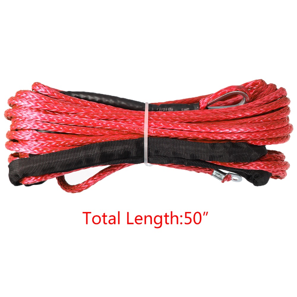 15M * 6MM 7000lbs Hoge Sterkte Synthetische Winch Touw Kabel Lijn Universele Voor ATV UTV Off-Road home Hardware Accessoires