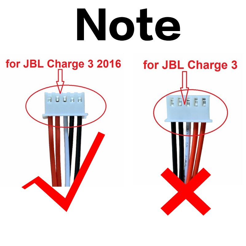 High Capacity 12800mAh GSP1029102A Battery For JBL Charge 3 Version Please Check The Place Of 2 Red Wires