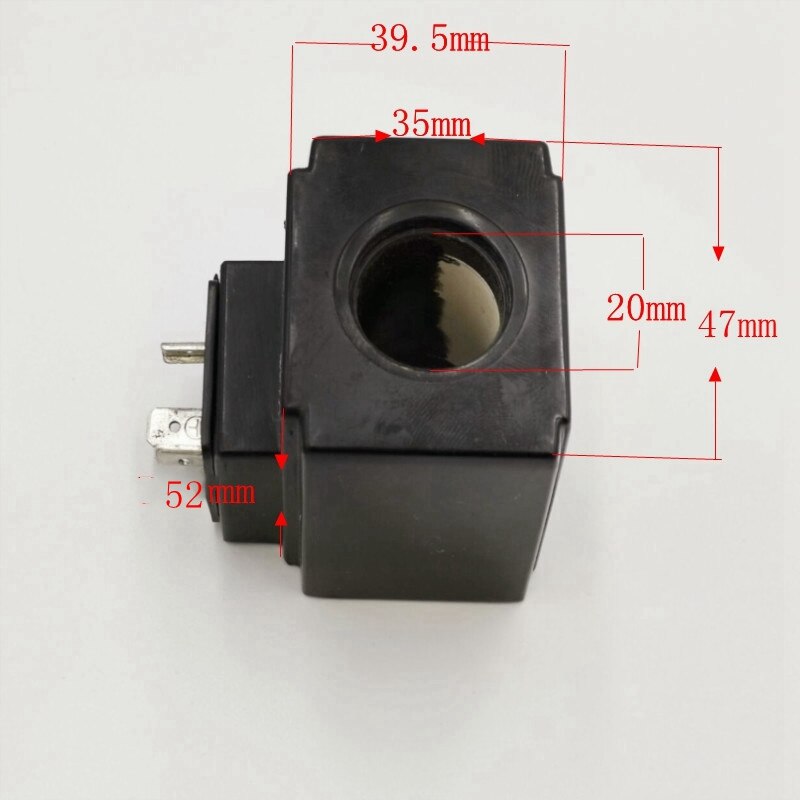 Dc12v/dc24v/110v/220 vak 20mm kerne dia pneumatisk kontrol luft magnetventil spole 52mm højde: Ac110v