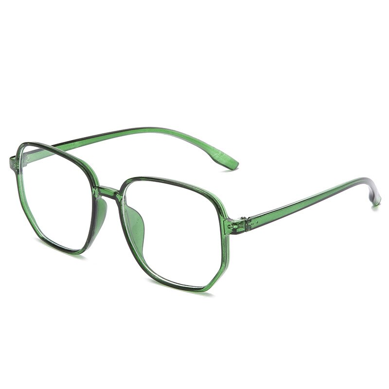 Lunettes octogonales à monture polygonale, monture de lunettes lisse pour hommes et femmes, monture de lunettes en métal clair, rétro: Style-B 1