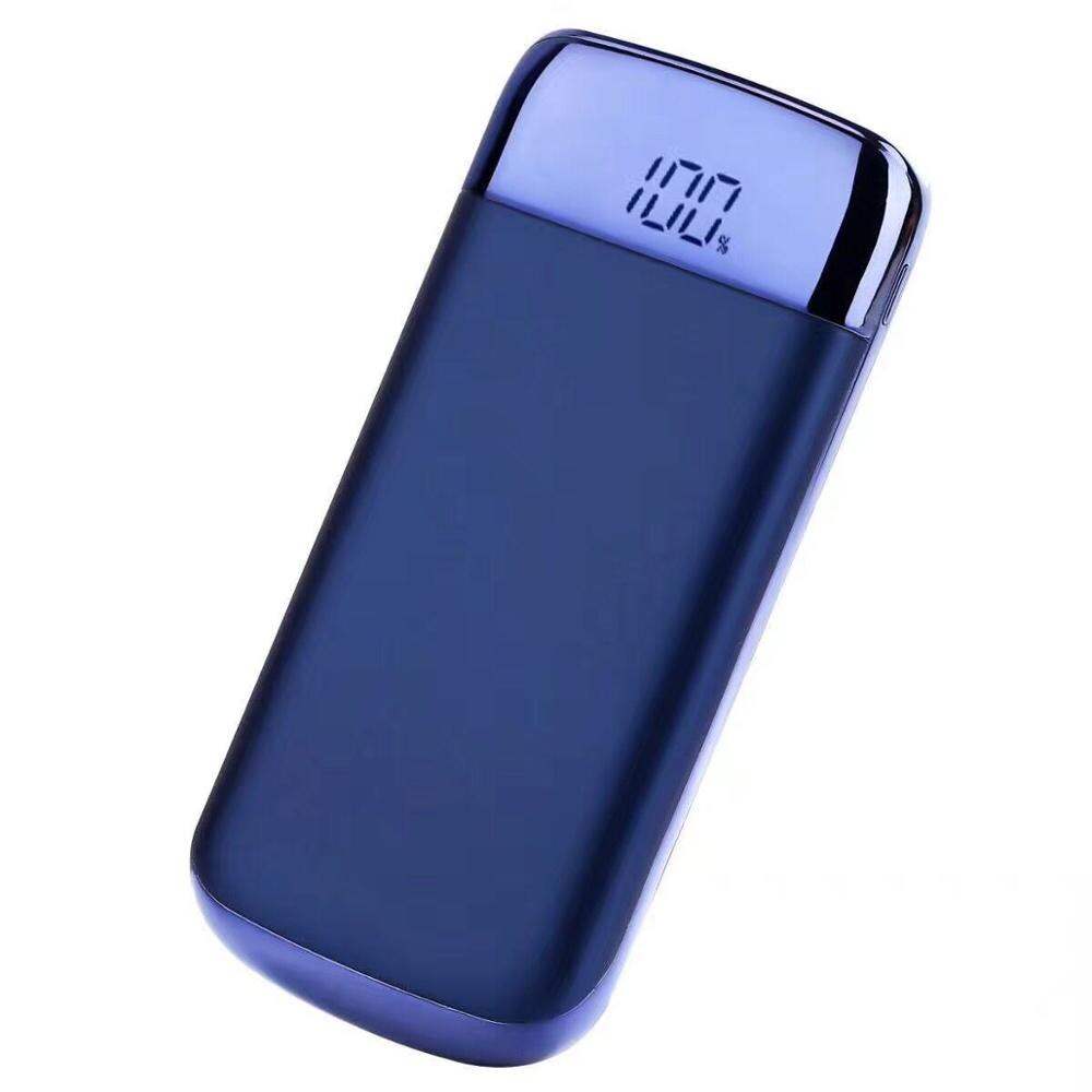 20000Mah Draagbare Externe Batterij Oplader Power Bank Led Digitale Display Dubbele Usb-uitgang Powerbank Voor Iphone 12 11 Xiaomi: Blue