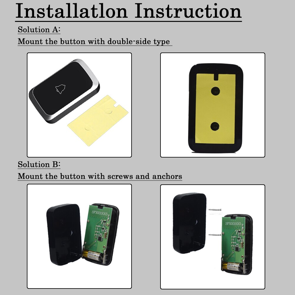 Wireless Waterproof Doorbell 300M Remote US EU UK AU Plug LED Flash Home Cordless Calling Bell Chime 1 Button 6 Receivers