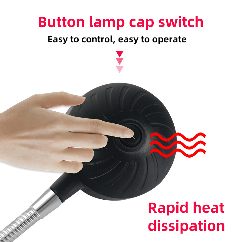 LED CNC atelier lampe de travail tour lumière industrielle 12/20W 110-220V Flexible col de cygne lampe à Base magnétique pour établi