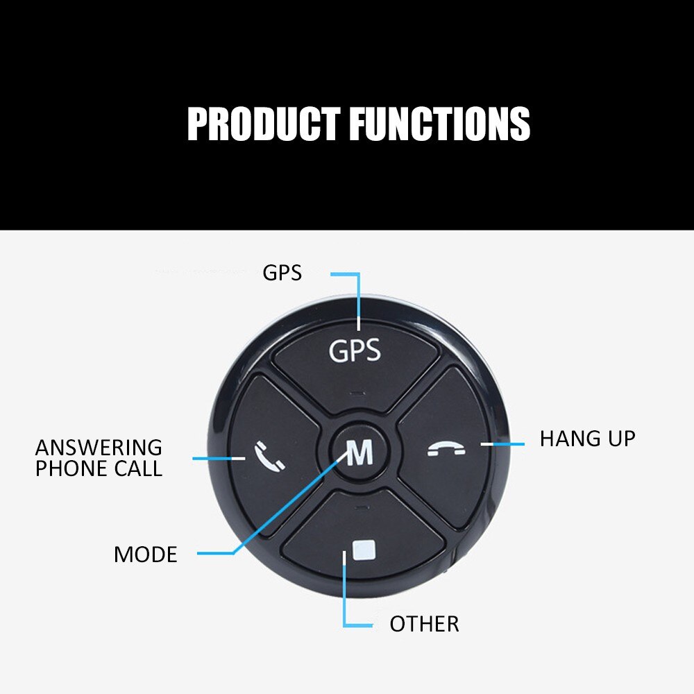 Car Steering Wheel Universal DVD Wireless Smart Button Key Remote Control