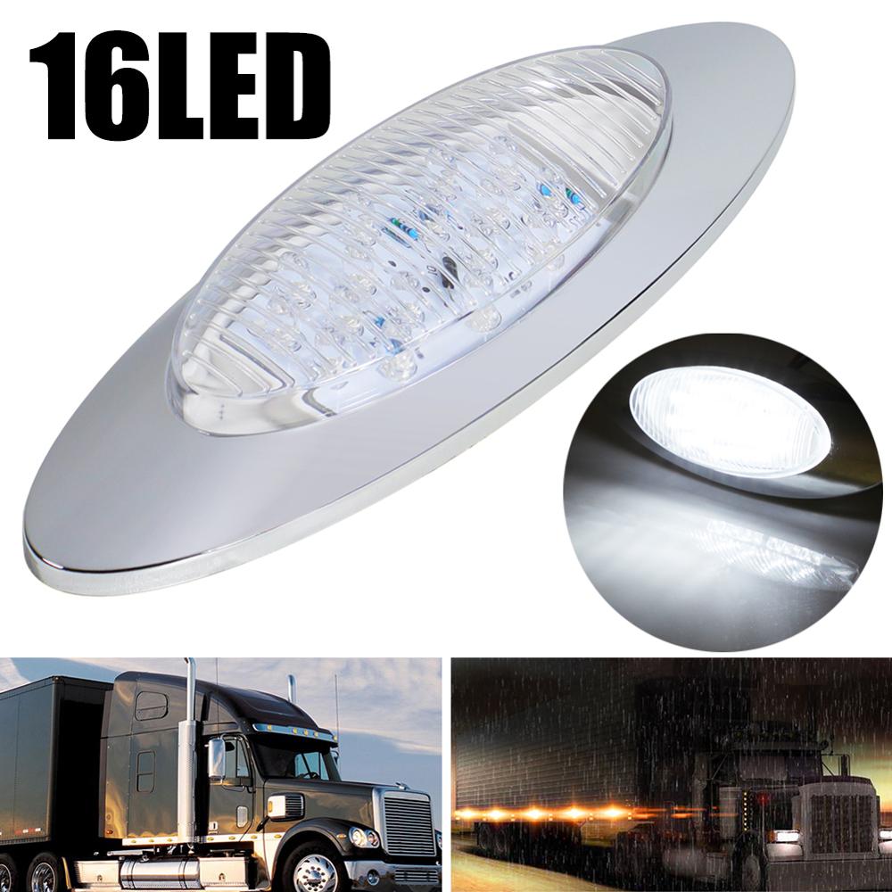 DC12V 16LED Side Marker Lights Car External Lights Warning Tail Light Auto Trailer Truck Lorry Lamps Boat Signal Lighting