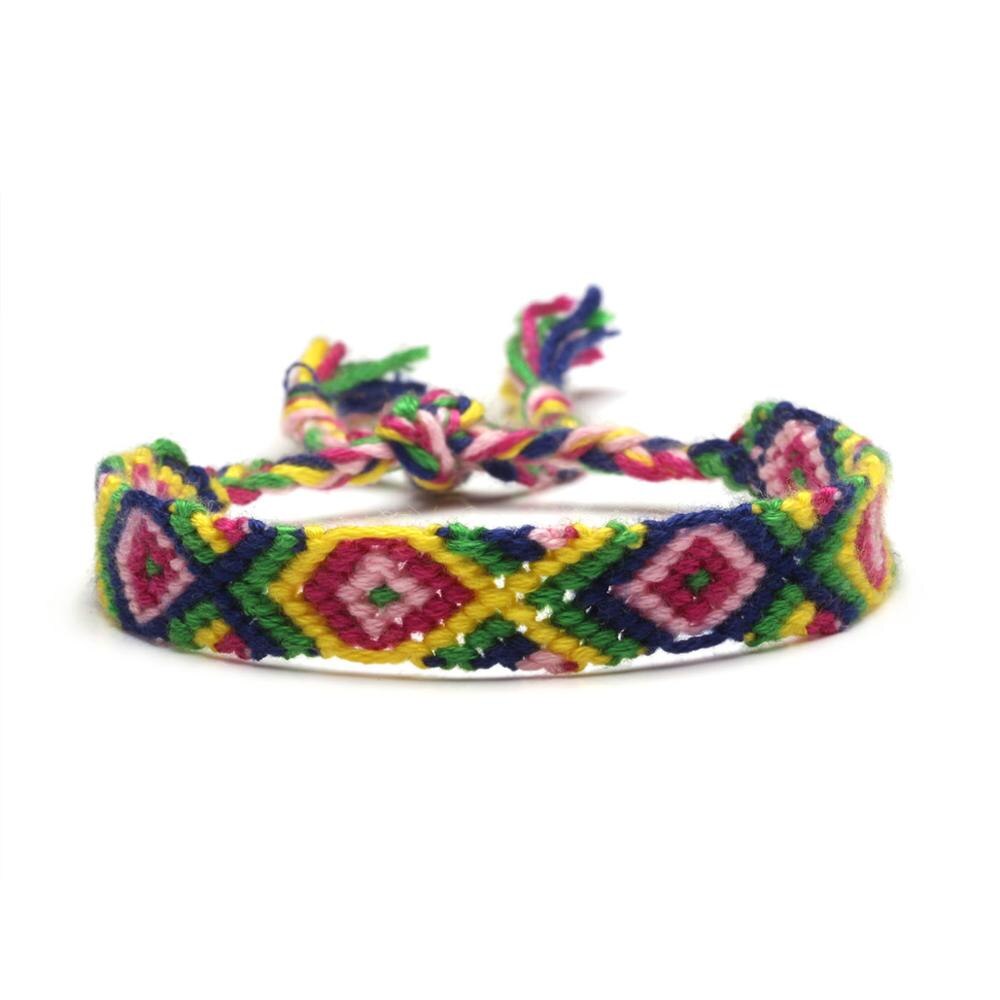 Boho Kleurrijke Borduurgaren Handwoven Mode Vriendschap Armband Vrouwen Meisje Chic Zomer Surfer Vervaardigd Sieraden: 2