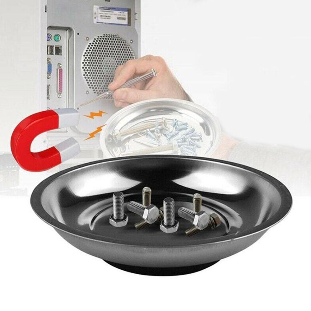 4 " 6 " magnetiske dele bakkeplade skruer møtrik bolt opbevaringsholder rustfri rund skål bil stål container reparation organizer også  c8 f 3
