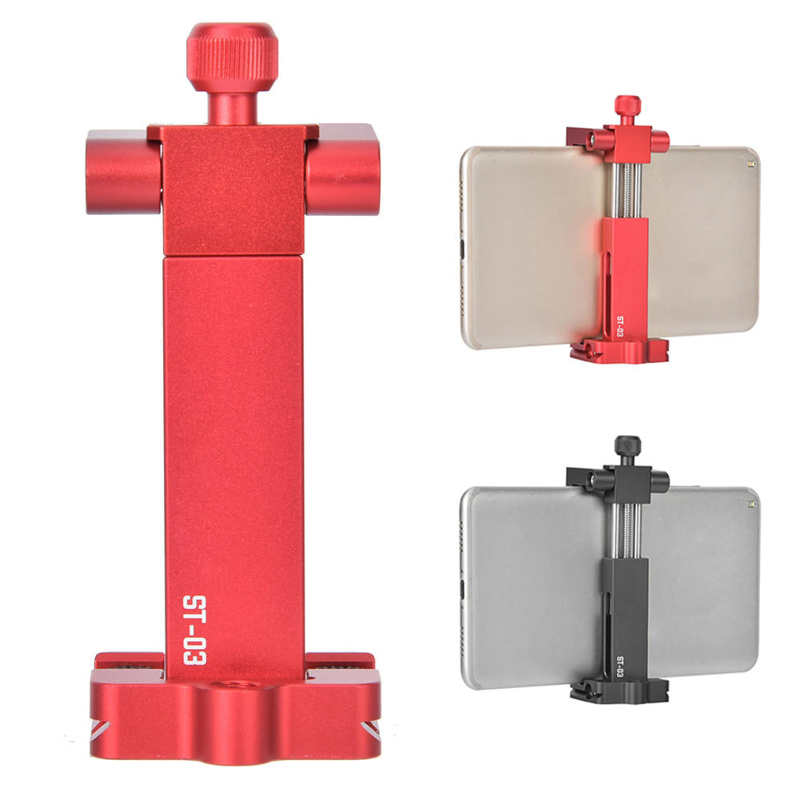 Ulanzi ST-03 Metalen Telefoon Houder Statief Mount Met Koud Shoe Mount 3 Kleur Voor Arca Swiss Quick Release Plaat Voor IPhone8/7 Plus