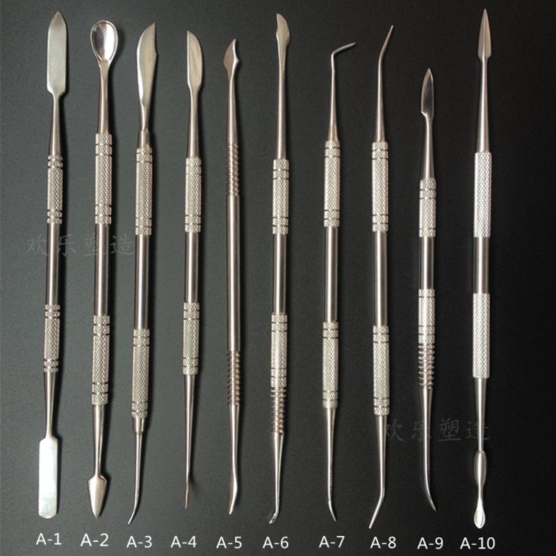 10 Stks/set Rvs Zachte Klei Gereedschap Beeldhouwen Smoothing Wax Aardewerk Keramische Polymeer Modellering Gesneden Accessoires