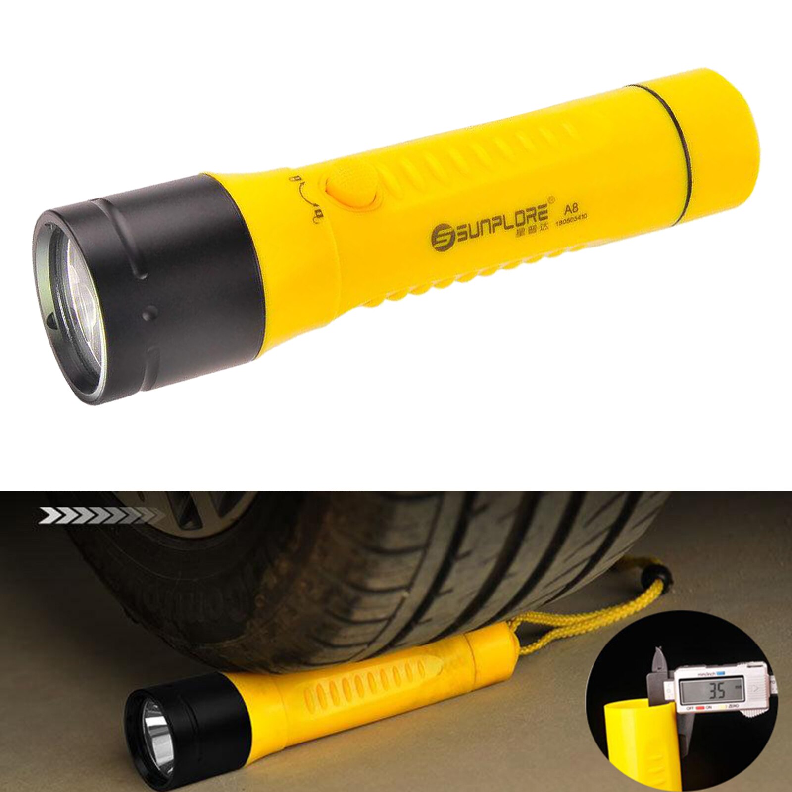 Linterna subacuática de buceo superbrillante, antorcha, iluminación para senderismo