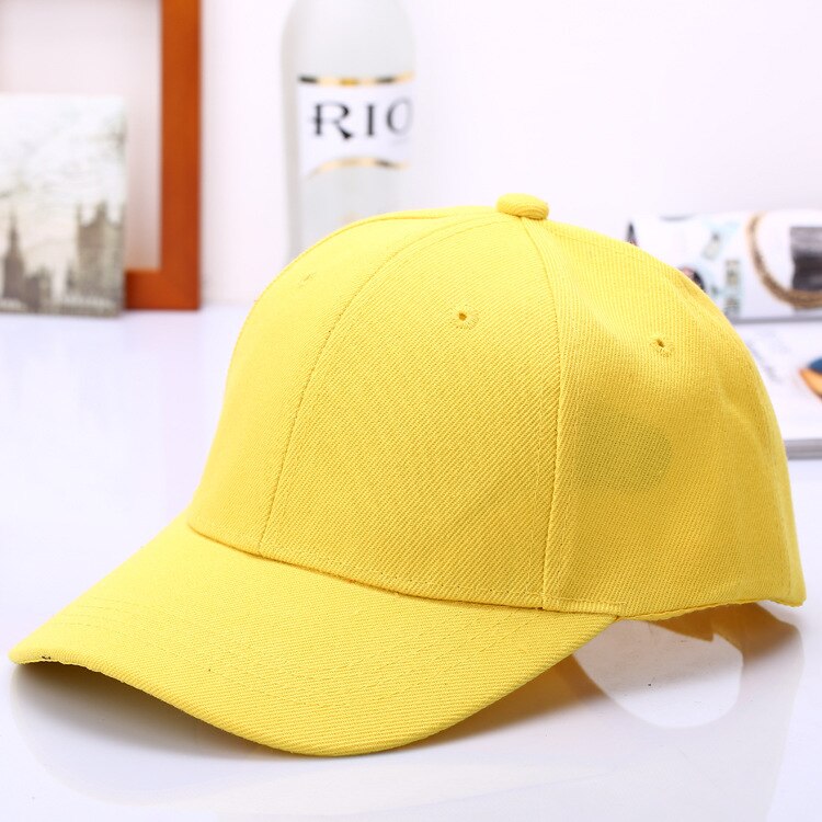 Black Cap Solid Color Baseball Cap Snapback Caps Casquette Hats Fitted Casual Gorras Hip Hop Dad Hats For Men Women Unisex: Light yellow